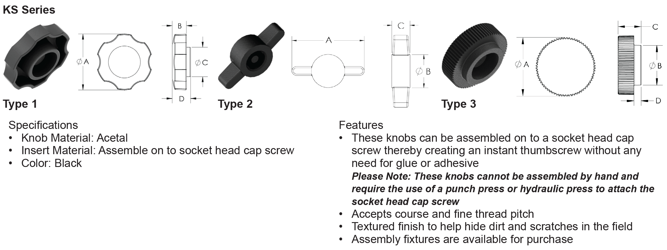 Innovative Components Plastic Clamp Knobs